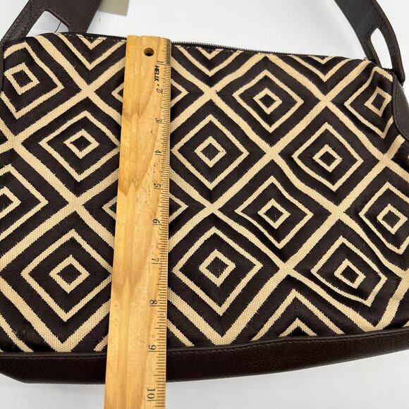 Adrienne Vittadini Geometric Canvas Embroidered Bag - Picture 8 of 15